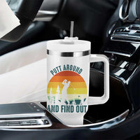 Putt Around And Find Out Tumbler With Handle Funny Golf Player Gift - Wonder Print Shop