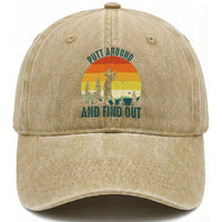 Putt Around And Find Out Washed Cotton Baseball Cap Funny Golf Player Gift