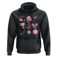 Womens Golf Lover Hoodie Cute Pink Bow Golf Sports Gift - Wonder Print Shop