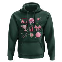 Womens Golf Lover Hoodie Cute Pink Bow Golf Sports Gift - Wonder Print Shop