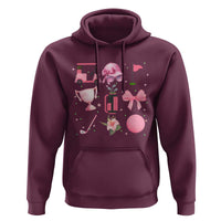 Womens Golf Lover Hoodie Cute Pink Bow Golf Sports Gift - Wonder Print Shop