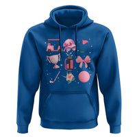 Womens Golf Lover Hoodie Cute Pink Bow Golf Sports Gift - Wonder Print Shop