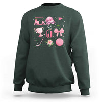 Womens Golf Lover Sweatshirt Cute Pink Bow Golf Sports Gift - Wonder Print Shop