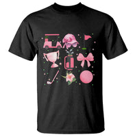 Womens Golf Lover T Shirt Cute Pink Bow Golf Sports Gift - Wonder Print Shop
