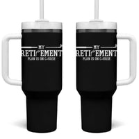 My Retirement Plan Is On Course Tumbler With Handle Funny Golf Lover Gift - Wonder Print Shop