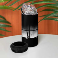 Gift For Sports Lover 4 in 1 Can Cooler Tumbler Retro Golf Silhouette Art - Wonder Print Shop