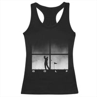 Gift For Sports Lover Racerback Tank Top Retro Golf Silhouette Art - Wonder Print Shop