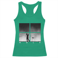 Gift For Sports Lover Racerback Tank Top Retro Golf Silhouette Art - Wonder Print Shop