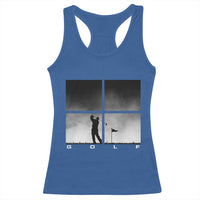 Gift For Sports Lover Racerback Tank Top Retro Golf Silhouette Art - Wonder Print Shop