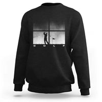 Gift For Sports Lover Sweatshirt Retro Golf Silhouette Art - Wonder Print Shop