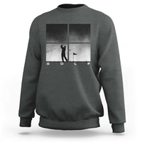 Gift For Sports Lover Sweatshirt Retro Golf Silhouette Art - Wonder Print Shop