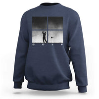Gift For Sports Lover Sweatshirt Retro Golf Silhouette Art - Wonder Print Shop
