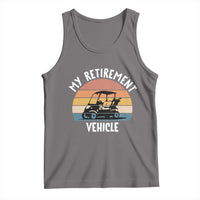 My Retirement Vehicle Golf Cart Tank Top Funny Retired Golfer Gift - Wonder Print Shop