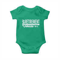 My Retirement Vehicle Golf Cart Baby Onesie Funny Retired Plan - Wonder Print Shop
