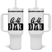 Golf Dad Tumbler With Handle Gift For Sport Lover - Wonder Print Shop