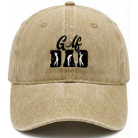 Golf Dad Washed Cotton Baseball Cap Gift For Sport Lover