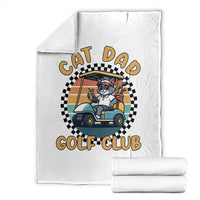 Cat Dad Golf Club Throw Blanket Funny Sports Lover Gift - Wonder Print Shop