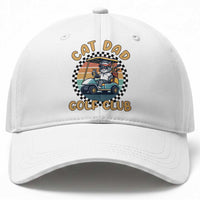 Cat Dad Golf Club Baseball Cap Funny Sports Lover Gift