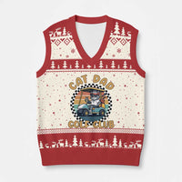 Cat Dad Golf Club V-Neck Knit Sweater Vest Funny Sports Lover Gift - Wonder Print Shop