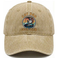 Cat Dad Golf Club Washed Cotton Baseball Cap Funny Sports Lover Gift