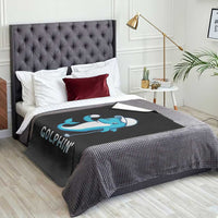 Golphin Dolphin Pun Throw Blanket Funny Golf Gift - Wonder Print Shop