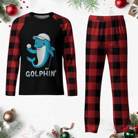 Golphin Dolphin Pun Plaid Pajama Set Funny Golf Gift - Wonder Print Shop