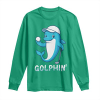 Golphin Dolphin Pun Long Sleeve Shirt Funny Golf Gift - Wonder Print Shop