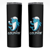 Golphin Dolphin Pun Skinny Tumbler Funny Golf Gift - Wonder Print Shop