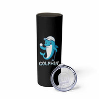Golphin Dolphin Pun Skinny Tumbler Funny Golf Gift - Wonder Print Shop