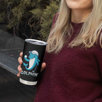 Golphin Dolphin Pun Tumbler Cup Funny Golf Gift - Wonder Print Shop