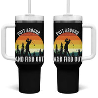 Funny Golf Quote Tumbler With Handle Putt Around And Find Out - Wonder Print Shop