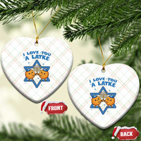 Funny Hanukkah Ceramic Ornament I Love You A Latke Gift - Wonder Print Shop