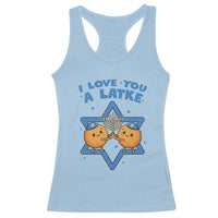 Funny Hanukkah Racerback Tank Top I Love You A Latke Gift - Wonder Print Shop