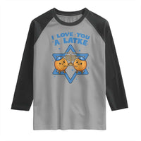 Funny Hanukkah Raglan Shirt I Love You A Latke Gift - Wonder Print Shop