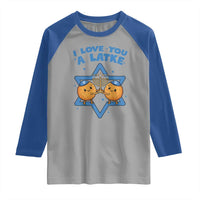 Funny Hanukkah Raglan Shirt I Love You A Latke Gift - Wonder Print Shop