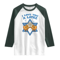 Funny Hanukkah Raglan Shirt I Love You A Latke Gift - Wonder Print Shop