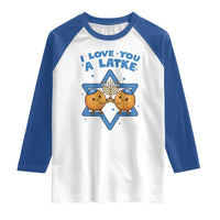 Funny Hanukkah Raglan Shirt I Love You A Latke Gift - Wonder Print Shop