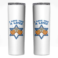 Funny Hanukkah Skinny Tumbler I Love You A Latke Gift - Wonder Print Shop