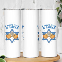 Funny Hanukkah Skinny Tumbler I Love You A Latke Gift - Wonder Print Shop