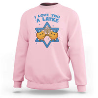 Funny Hanukkah Sweatshirt I Love You A Latke Gift - Wonder Print Shop