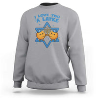 Funny Hanukkah Sweatshirt I Love You A Latke Gift - Wonder Print Shop