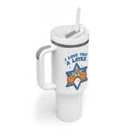 Funny Hanukkah Tumbler With Handle I Love You A Latke Gift - Wonder Print Shop