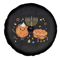 Hanukkah Sufganiyah And Latke Lifting Menorah Spare Tire Cover Funny Holiday Gift - Wonder Print Shop