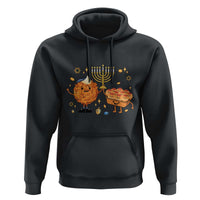 Hanukkah Sufganiyah And Latke Lifting Menorah Hoodie Funny Holiday Gift - Wonder Print Shop