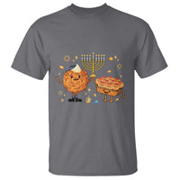Hanukkah Sufganiyah And Latke Lifting Menorah T Shirt Funny Holiday Gift - Wonder Print Shop