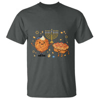 Hanukkah Sufganiyah And Latke Lifting Menorah T Shirt Funny Holiday Gift - Wonder Print Shop