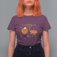 Hanukkah Sufganiyah And Latke Lifting Menorah T Shirt For Women Funny Holiday Gift - Wonder Print Shop