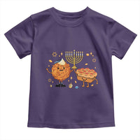 Hanukkah Sufganiyah And Latke Lifting Menorah Toddler T Shirt Funny Holiday Gift - Wonder Print Shop