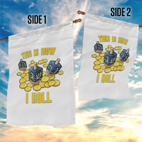 Funny Hanukkah Dreidel Garden Flag This Is How I Roll Gift - Wonder Print Shop