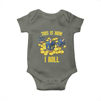 Funny Hanukkah Dreidel Baby Onesie This Is How I Roll Gift - Wonder Print Shop